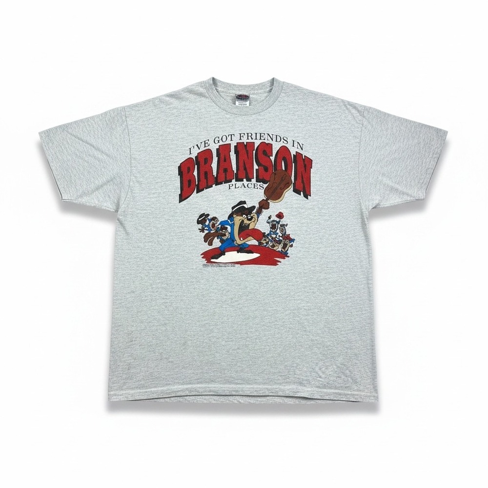 Vintage 1992 Taz Looney Tunes Branson Missouri Artex T-Shirt Gray Mens XL USA